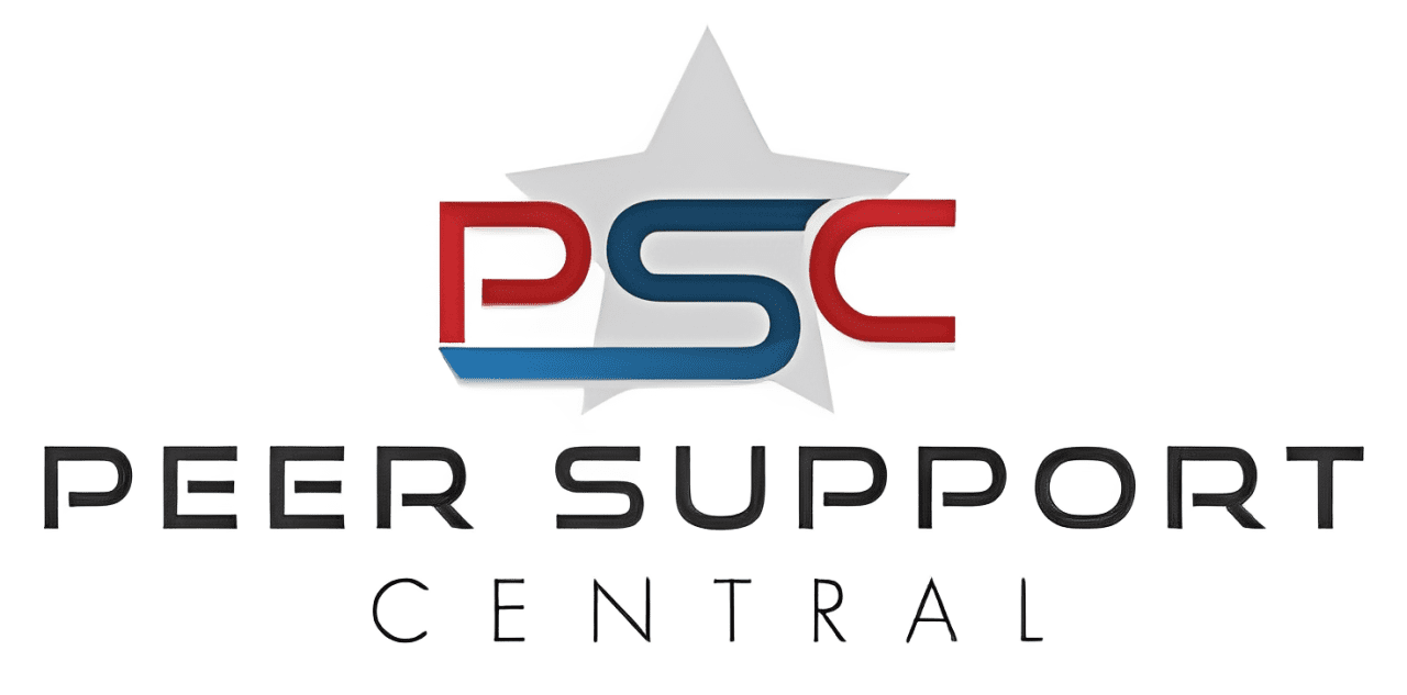 Peer Support Central logo with PSC star.